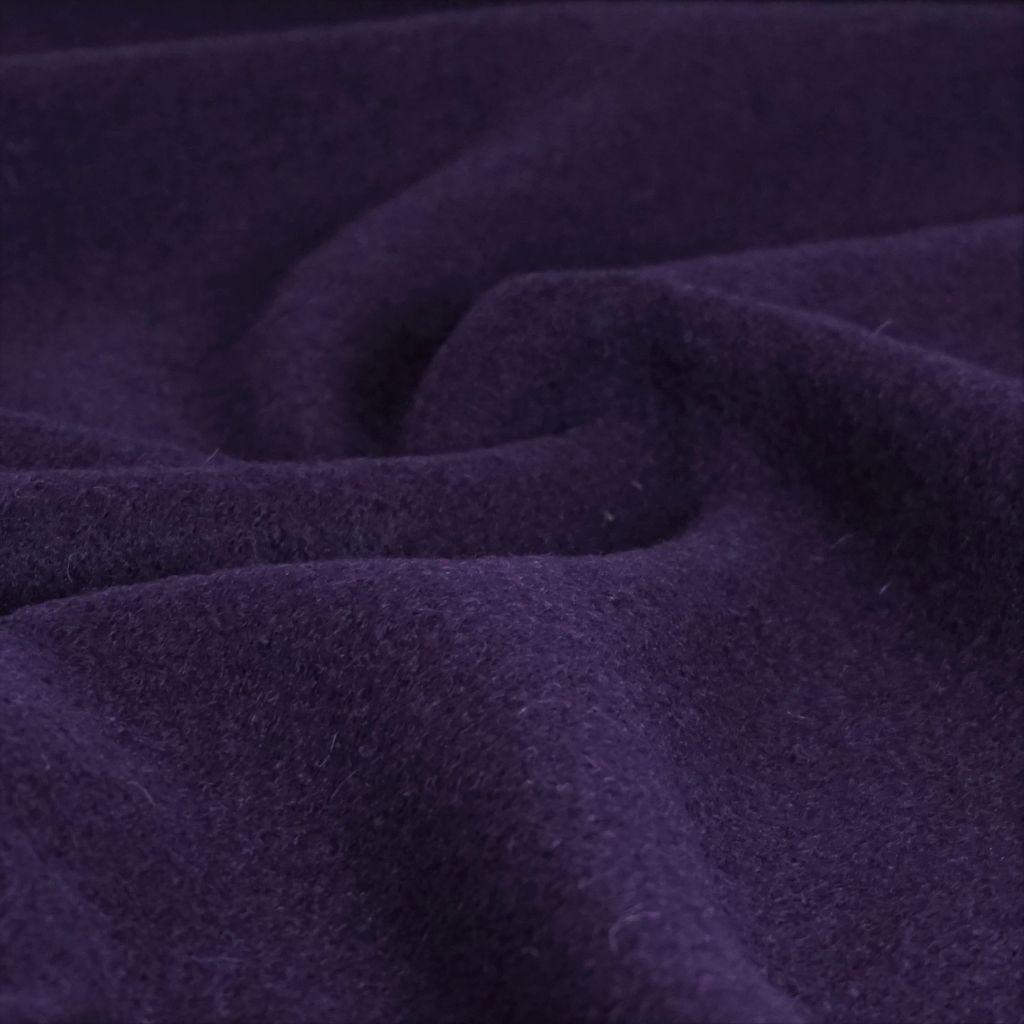 Wollwalk Walkloden aus Schurwolle aubergine dunkellila